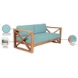 Meridian Furniture Anguilla Blue Water Resisting Outdoor Loveseat