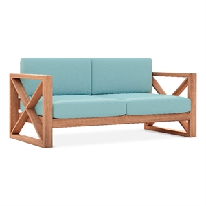 meridian furniture anguilla blue water resisting outdoor loveseat