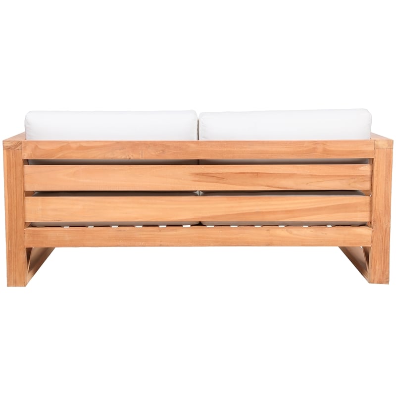 Meridian Furniture Anguilla Off White Water Resisting Outdoor Loveseat