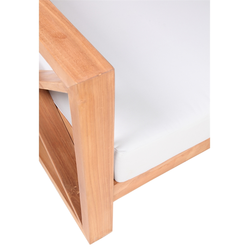 Meridian Furniture Anguilla Off White Water Resisting Outdoor Loveseat