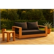 Meridian Furniture Tulum Black Water Resisting Outdoor Loveseat