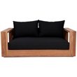 Meridian Furniture Tulum Black Water Resisting Outdoor Loveseat