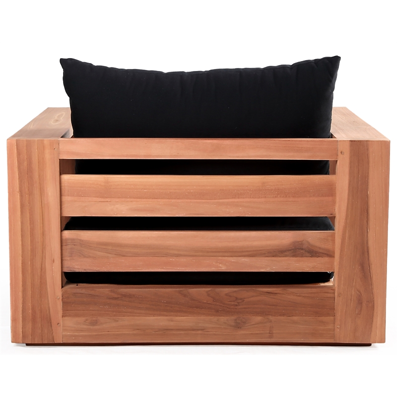 Meridian Furniture Tulum Black Water Resisting Outdoor Chair