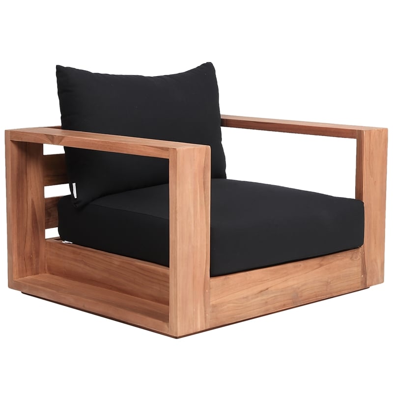 Meridian Furniture Tulum Black Water Resisting Outdoor Chair