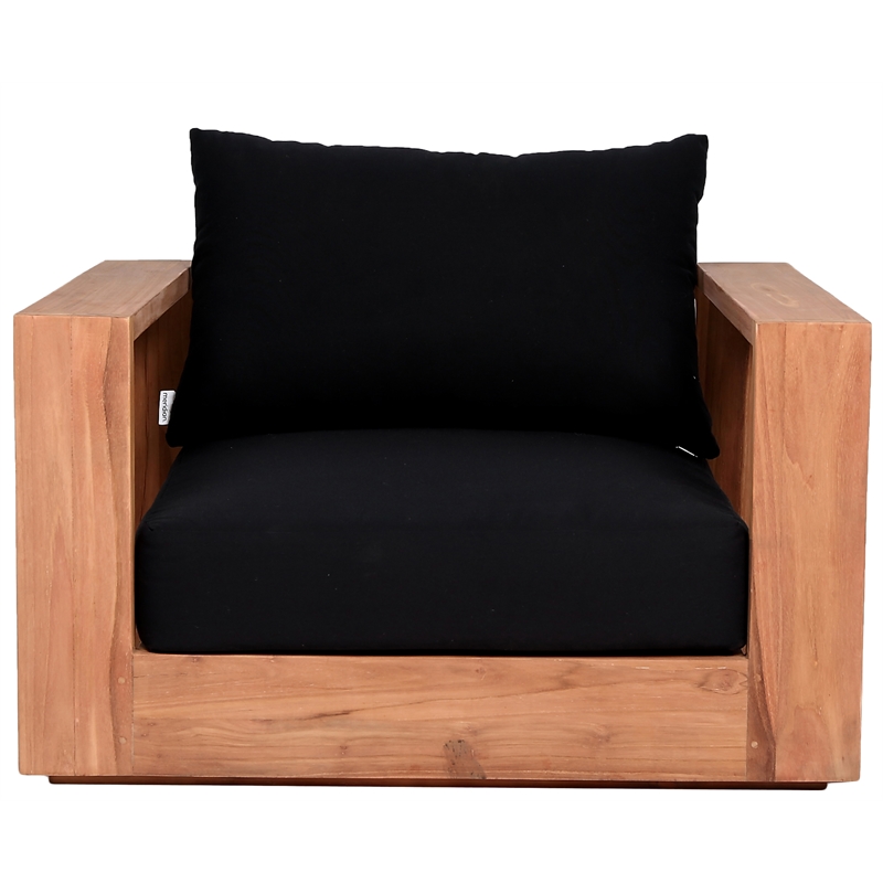 Meridian Furniture Tulum Black Water Resisting Outdoor Chair