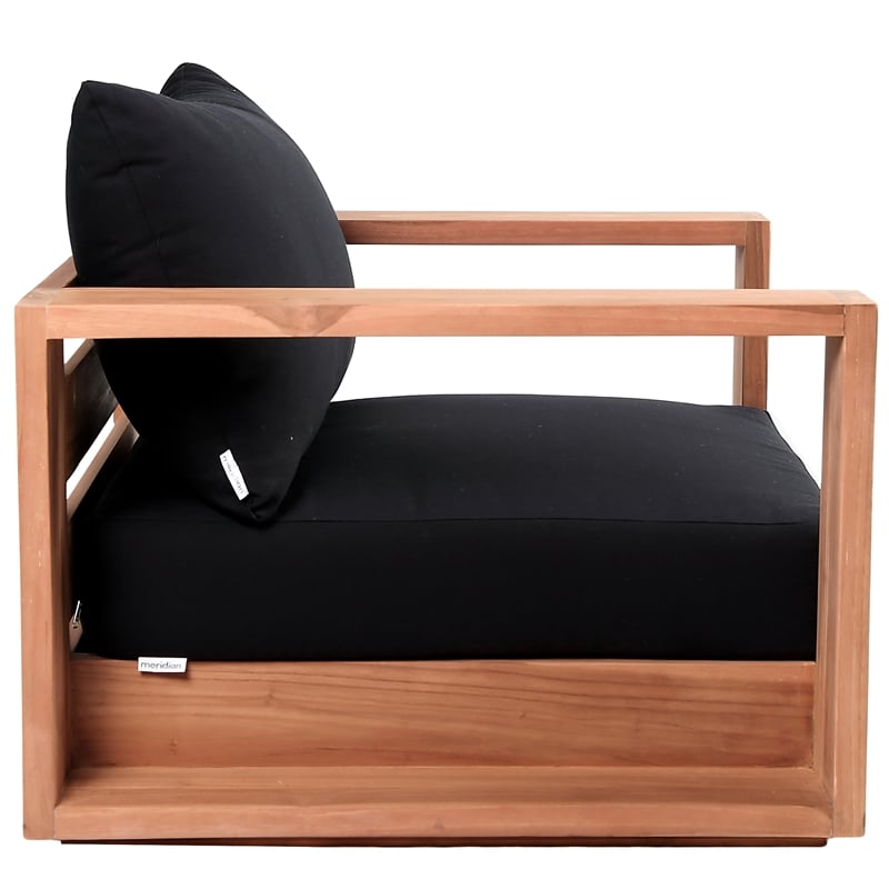 Meridian Furniture Tulum Black Water Resisting Outdoor Chair