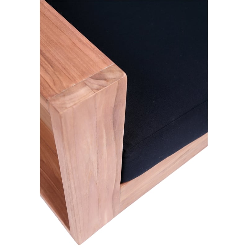 Meridian Furniture Tulum Black Water Resisting Outdoor Chair