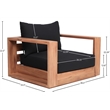 Meridian Furniture Tulum Black Water Resisting Outdoor Chair