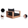 Meridian Furniture Tulum Black Water Resisting Outdoor Chair