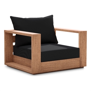 Meridian Furniture Tulum Black Water Resisting Outdoor Chair