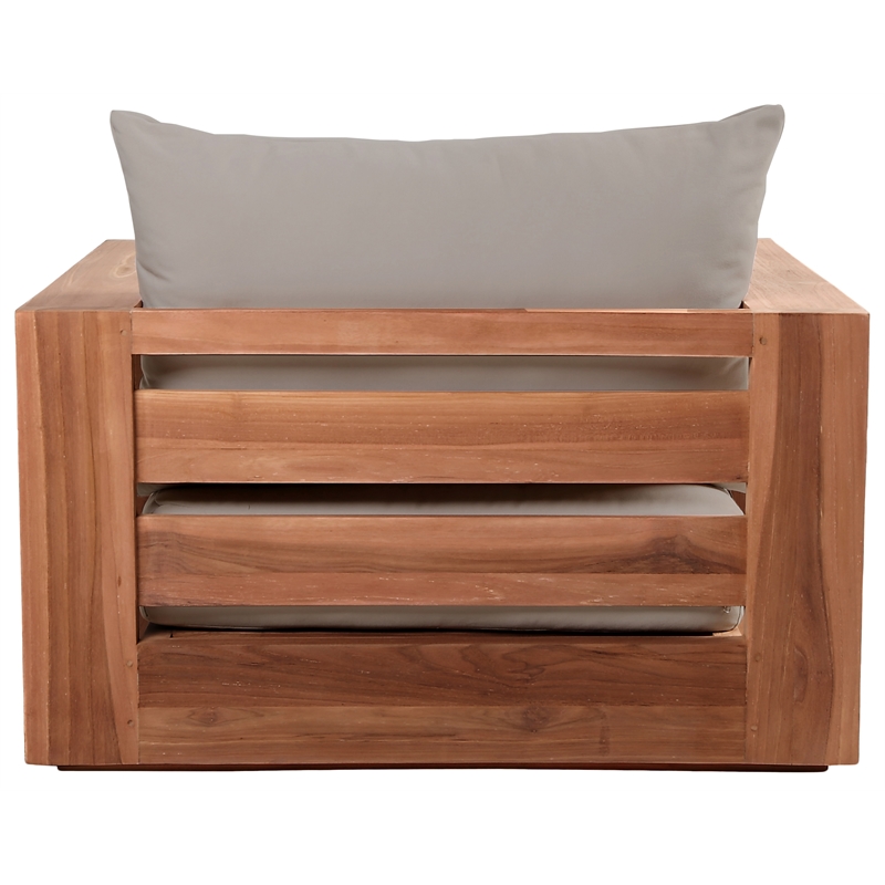 Meridian Furniture Tulum Grey Water Resisting Outdoor Chair