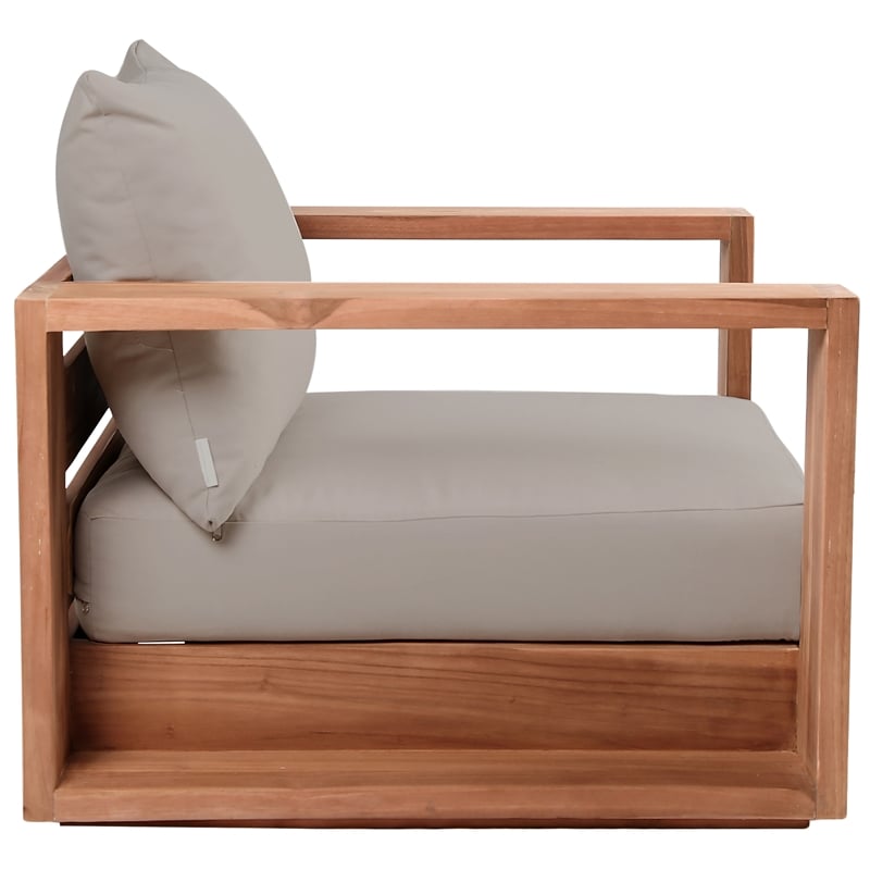 Meridian Furniture Tulum Grey Water Resisting Outdoor Chair