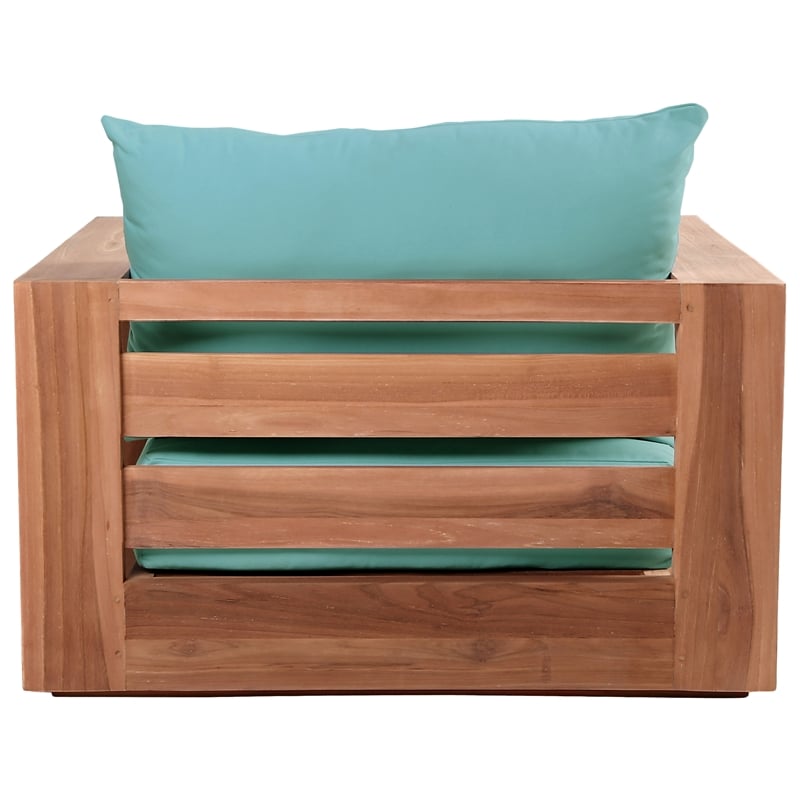 Meridian Furniture Tulum Blue Water Resisting Outdoor Chair