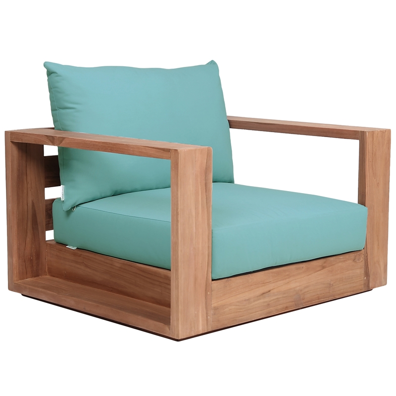 Meridian Furniture Tulum Blue Water Resisting Outdoor Chair