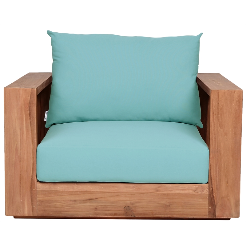 Meridian Furniture Tulum Blue Water Resisting Outdoor Chair