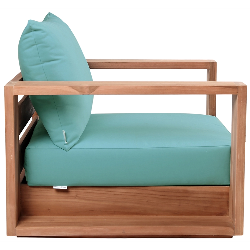 Meridian Furniture Tulum Blue Water Resisting Outdoor Chair