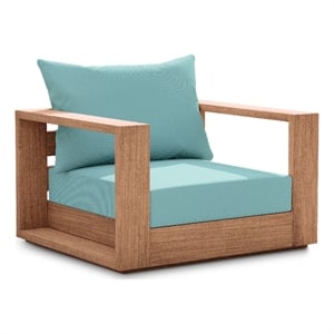 Meridian Furniture Tulum Blue Water Resisting Outdoor Chair
