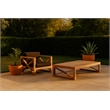 Meridian Furniture Anguilla Natural Teak Outdoor Coffee Table