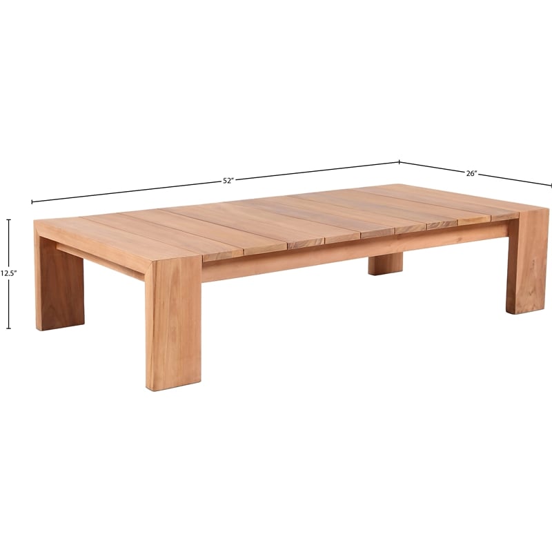 Meridian Furniture Tulum Natural Teak Outdoor Coffee Table