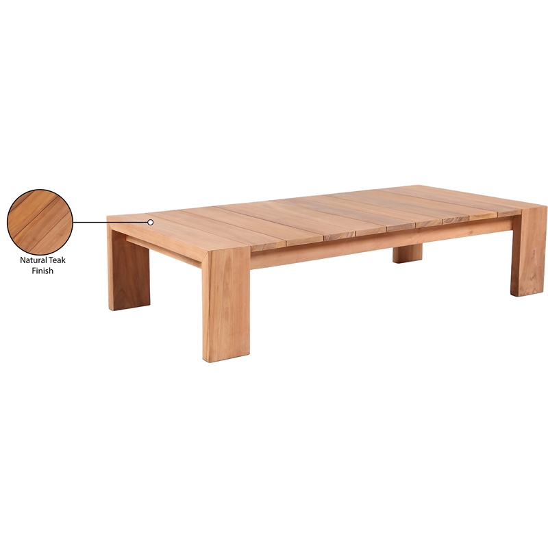 Meridian Furniture Tulum Natural Teak Outdoor Coffee Table
