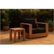 Meridian Furniture Tulum Natural Teak Outdoor End Table
