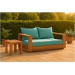 Meridian Furniture Tulum Blue Water Resisting Outdoor Loveseat