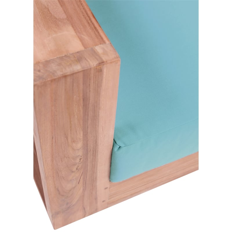 Meridian Furniture Tulum Blue Water Resisting Outdoor Loveseat