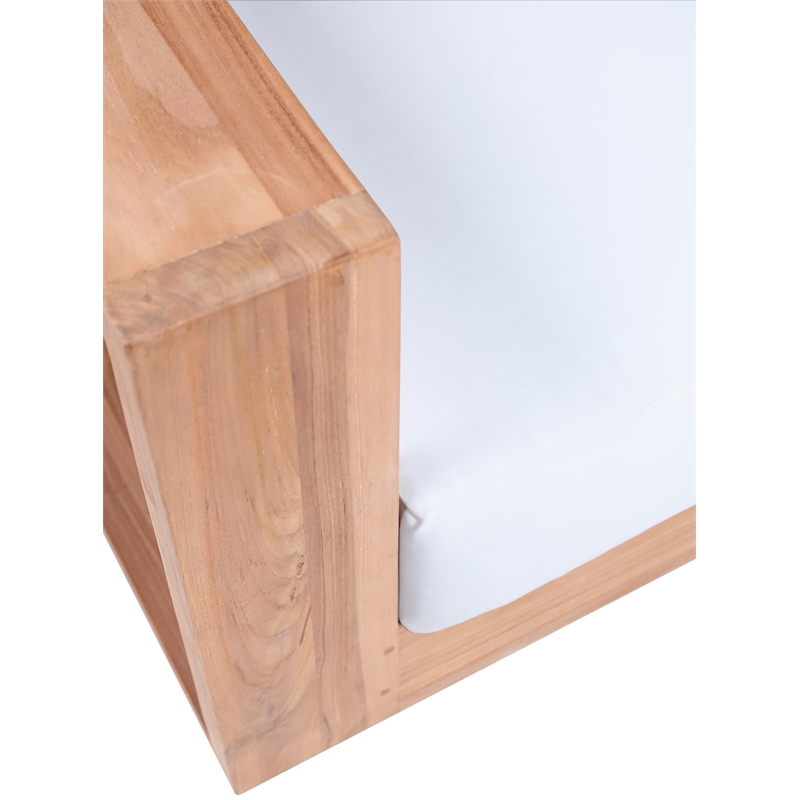 Meridian Furniture Tulum Off White Water Resisting Outdoor Loveseat