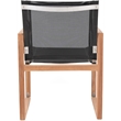 Meridian Furniture Tulum Black Water Resisting Outdoor Dining Arm Chair