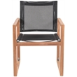 Meridian Furniture Tulum Black Water Resisting Outdoor Dining Arm Chair