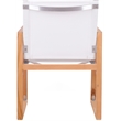 Meridian Furniture Tulum Off White Water Resisting Outdoor Dining Arm Chair