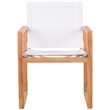 Meridian Furniture Tulum Off White Water Resisting Outdoor Dining Arm Chair