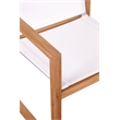 Meridian Furniture Tulum Off White Water Resisting Outdoor Dining Arm Chair