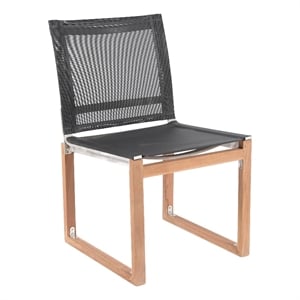 Meridian Furniture Tulum Black Water Resisting Outdoor Dining Side Chair