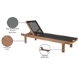 Meridian Furniture Tulum Black Water Resisting Outdoor Patio Lounger