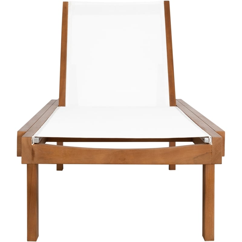 Meridian Furniture Tulum Off White Water Resisting Outdoor Patio Lounger