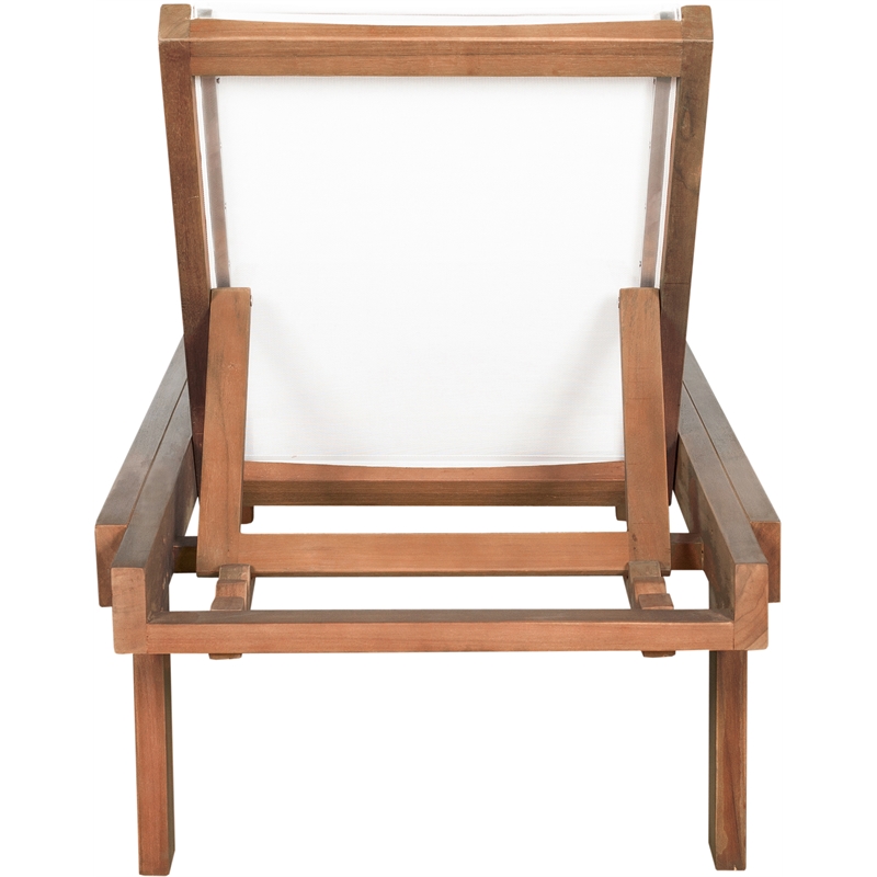 Meridian Furniture Tulum Off White Water Resisting Outdoor Patio Lounger