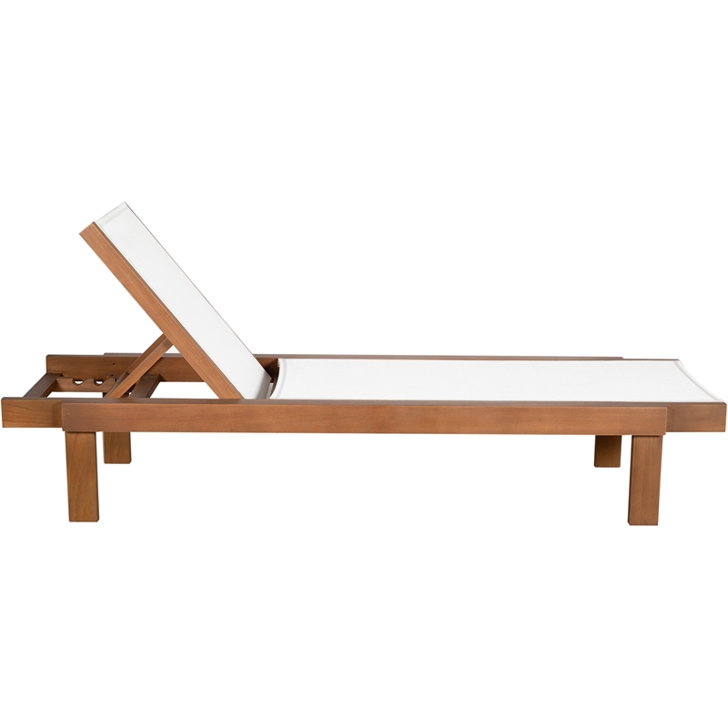 Meridian Furniture Tulum Off White Water Resisting Outdoor Patio Lounger