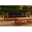 Meridian Furniture Anguilla Black Water Resisting Outdoor Sofa