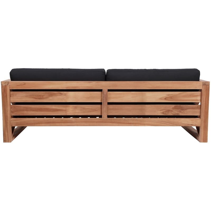 Meridian Furniture Anguilla Black Water Resisting Outdoor Sofa