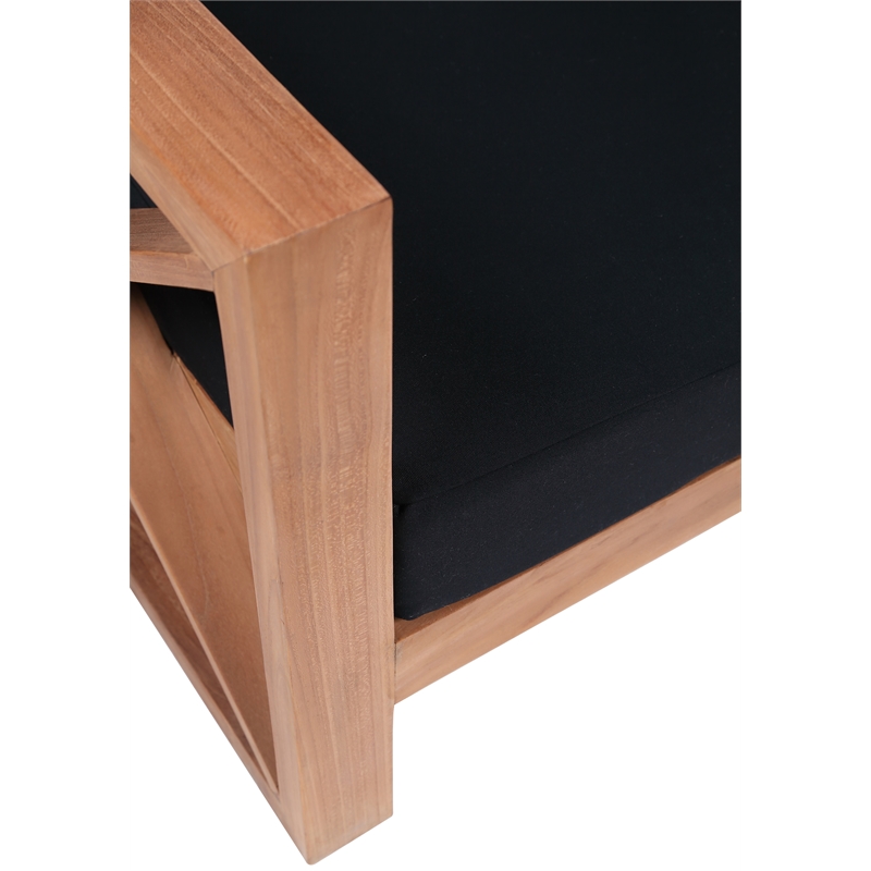 Meridian Furniture Anguilla Black Water Resisting Outdoor Sofa