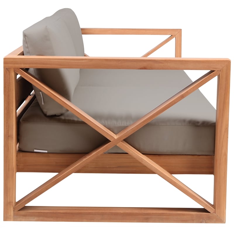 Meridian Furniture Anguilla Grey Water Resisting Outdoor Sofa