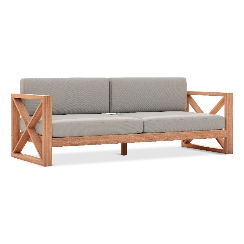 Meridian Furniture Anguilla Grey Water Resisting Outdoor Sofa