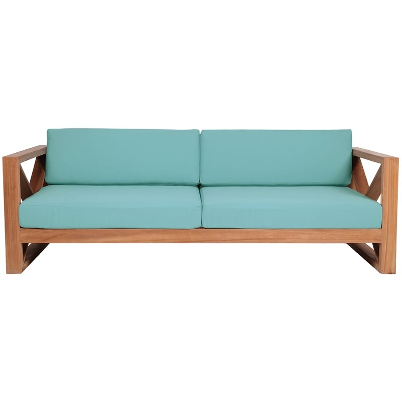 Meridian Furniture Anguilla Blue Water Resisting Outdoor Sofa