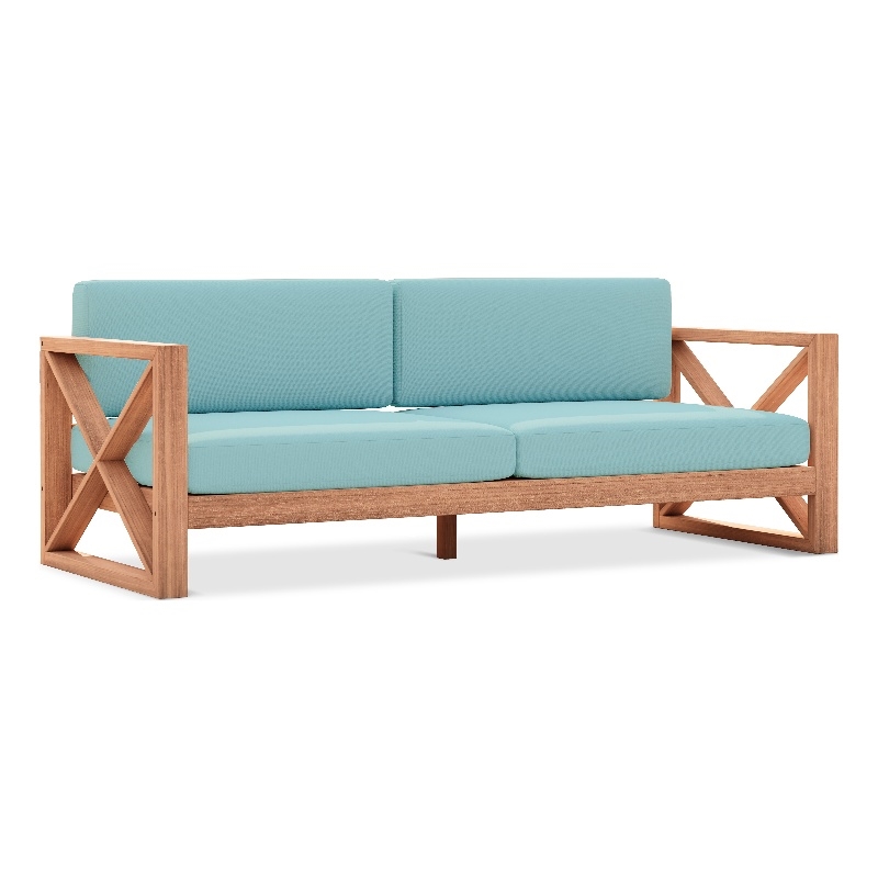 Meridian Furniture Anguilla Blue Water Resisting Outdoor Sofa