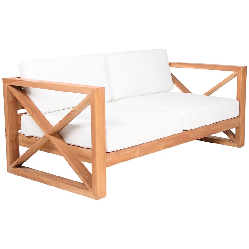Meridian Furniture Anguilla Off White Water Resisting Outdoor Sofa
