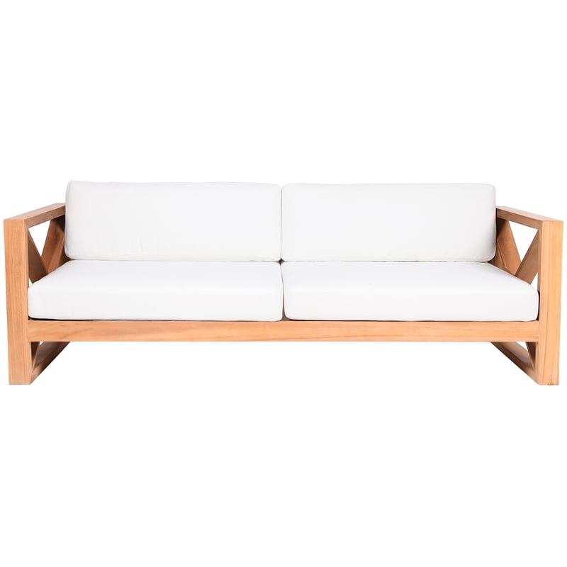 Meridian Furniture Anguilla Off White Water Resisting Outdoor Sofa