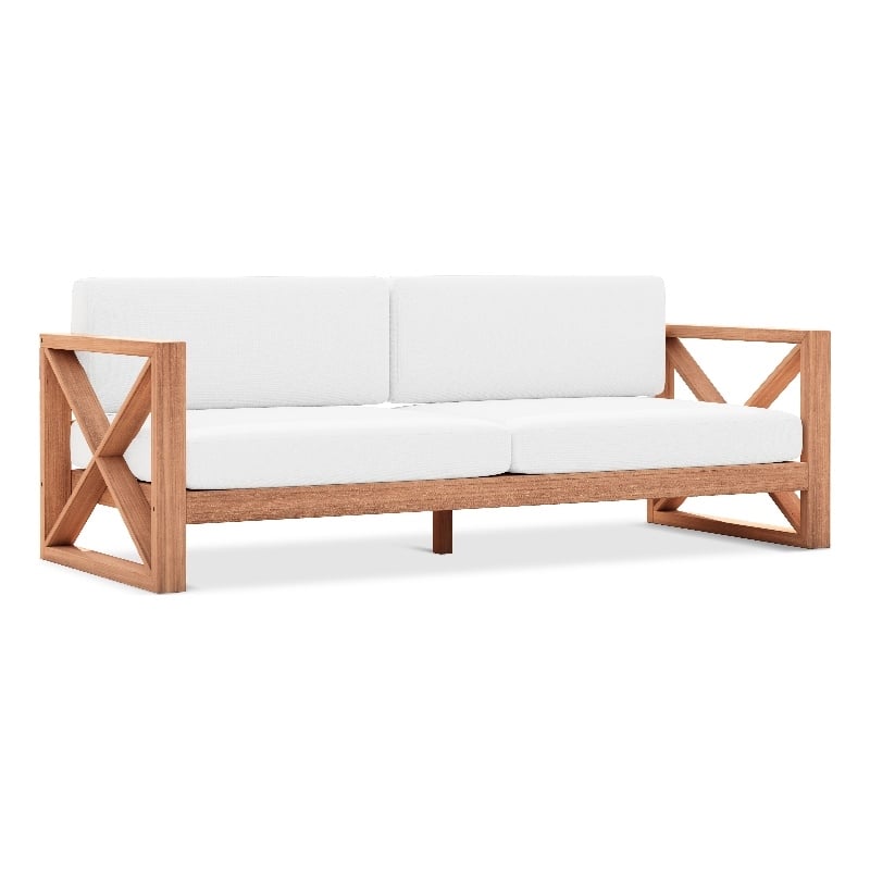 Meridian Furniture Anguilla Off White Water Resisting Outdoor Sofa