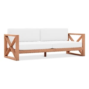 meridian furniture anguilla off white water resisting outdoor sofa