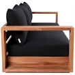 Meridian Furniture Tulum Black Water Resisting Outdoor Sofa